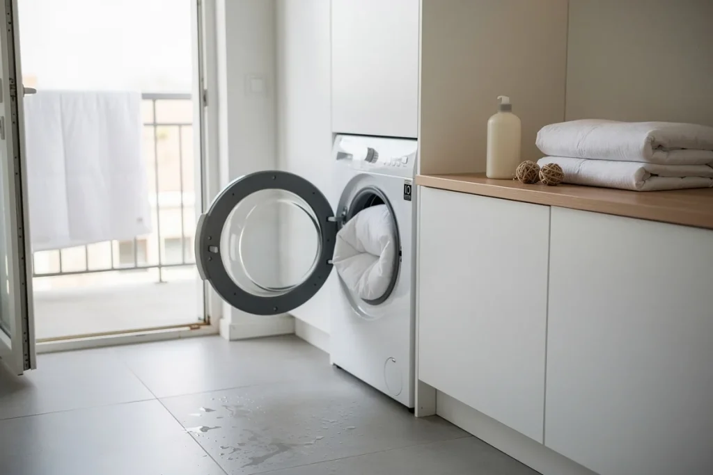 Išskalbiausi savo antklodes skalbyklėje ir daugiau jų nevežu į valyklą: valymo ekspertės triukas