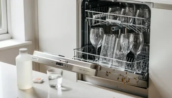 Kodėl indaplovė palieka baltas dėmes ant stiklinių – ir kaip tai išspręsti