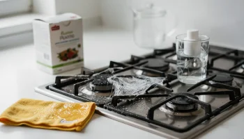 Nei brangūs valikliai, nei baliklis: kaip nuvalyti viryklės degiklius, kad neliktų riebalų