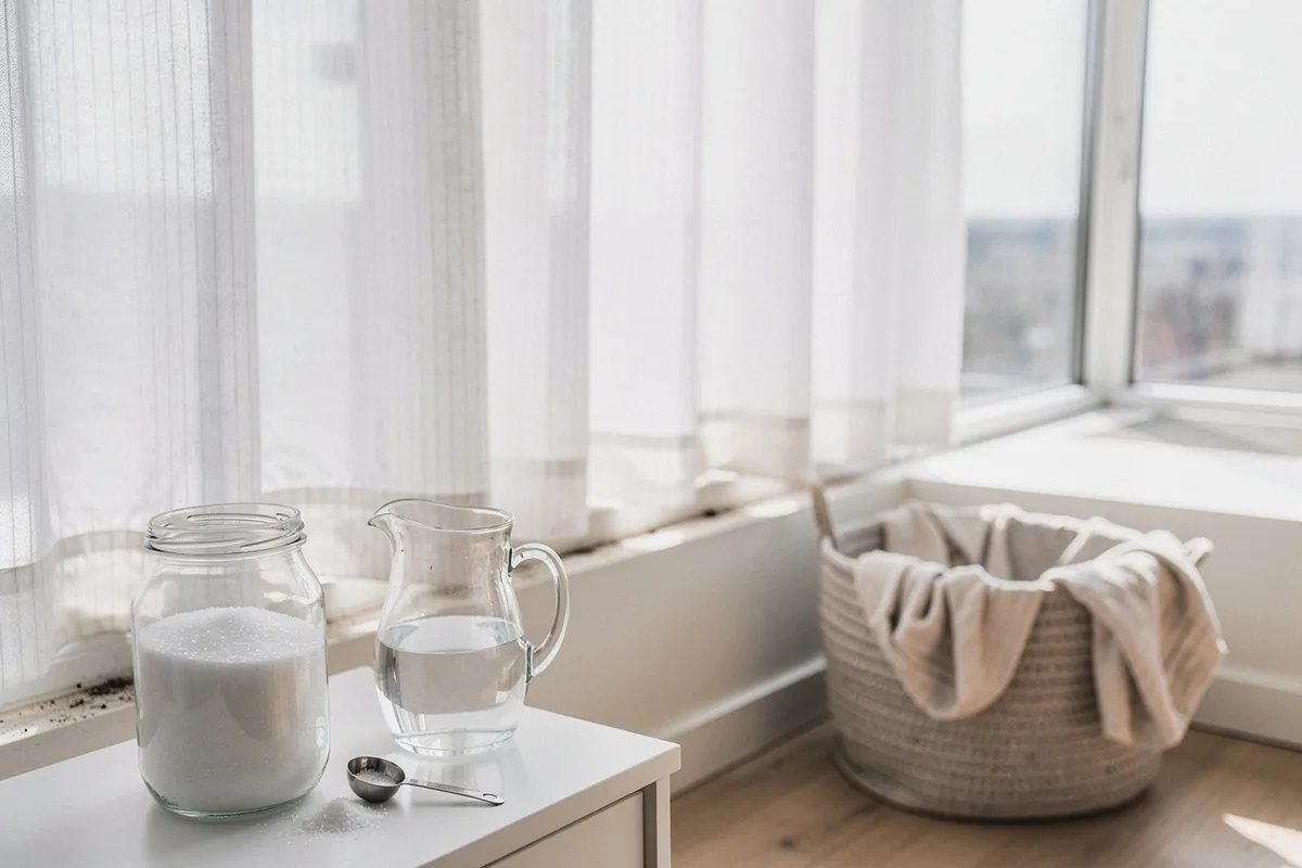 Paprastas triukas užuolaidoms: cukrus, kuris balina audinius ir mažina glamžymąsi