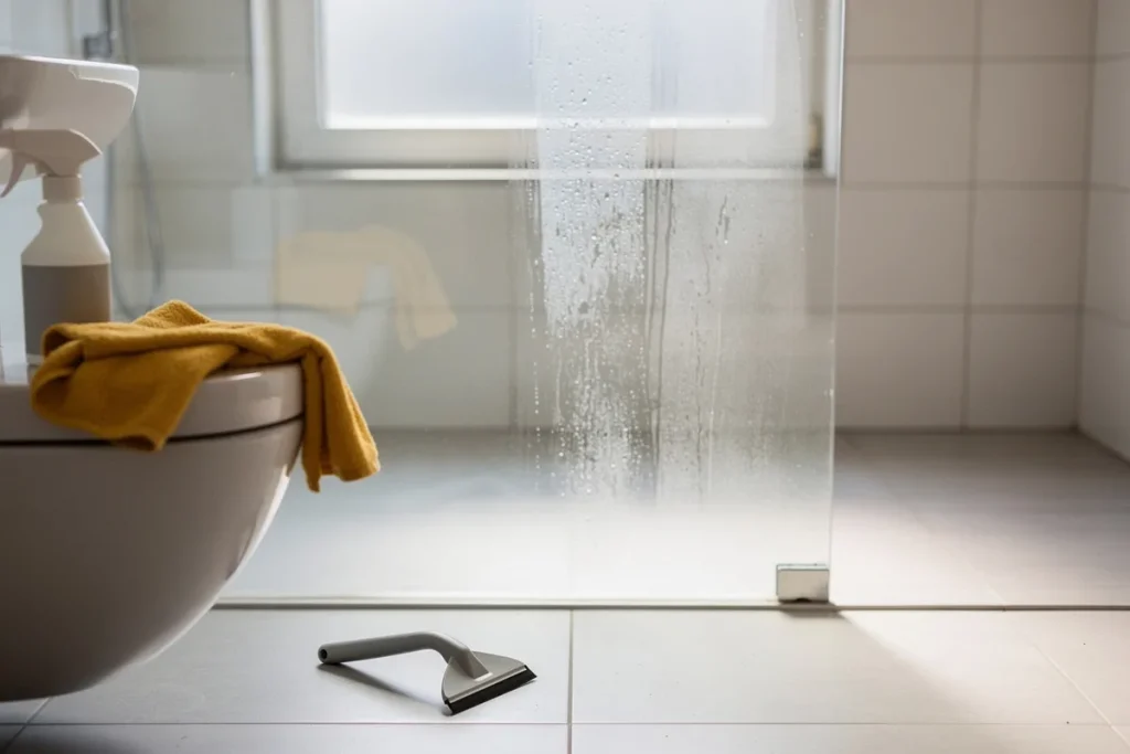 Sprendimas, kaip per kelias sekundes nuvalyti dušo stiklą ir ilgiau išlaikyti jį švarų, pasak chemijos inžinieriaus
